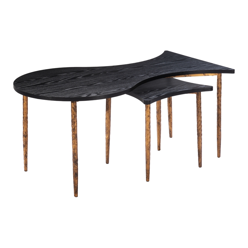 Norden Coffee Table Set (2-Piece) Black & Bronze