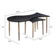 Norden Coffee Table Set (2-Piece) Black & Bronze