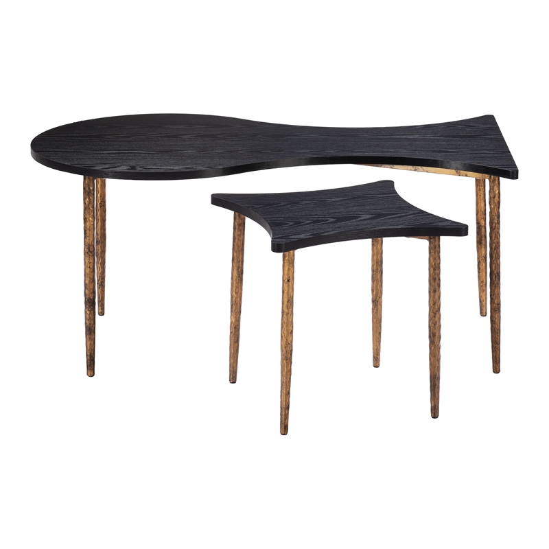 Norden Coffee Table Set (2-Piece) Black & Bronze