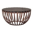 ZUO Kafig Recycled Sand Cast Glass and Iron Coffee Table in Bronze