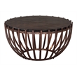 ZUO Kafig Recycled Sand Cast Glass and Iron Coffee Table in Bronze