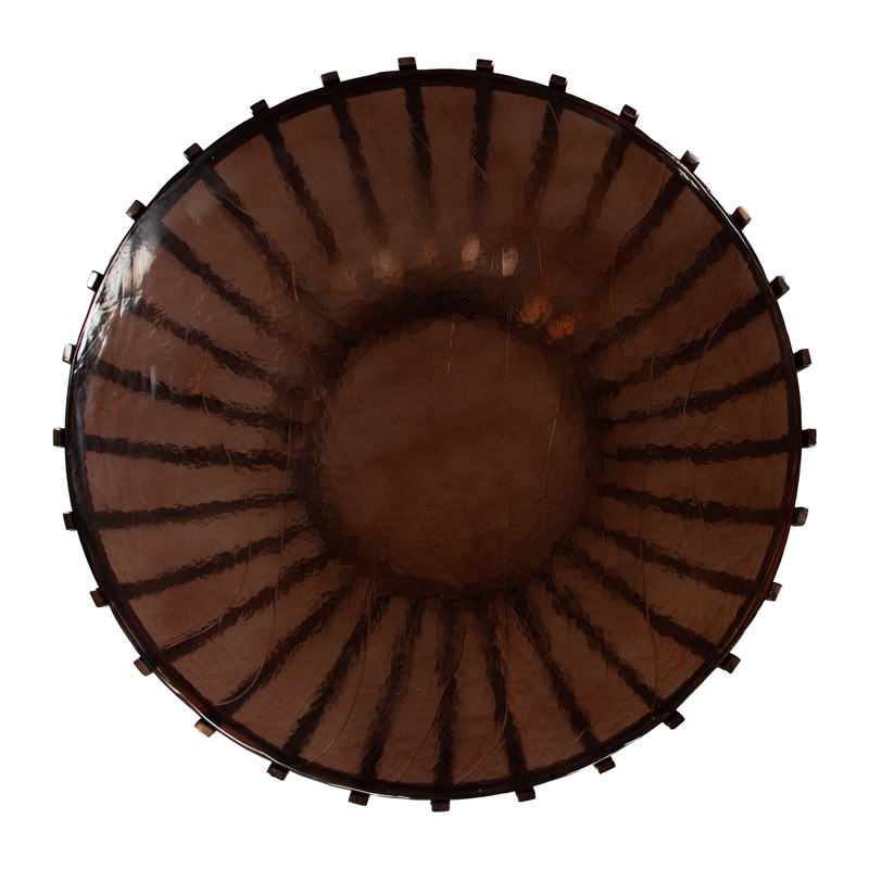 ZUO Kafig Recycled Sand Cast Glass and Iron Coffee Table in Bronze