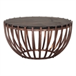 ZUO Kafig Recycled Sand Cast Glass and Iron Coffee Table in Bronze