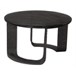 ZUO Divin Recycled Sand Cast Glass and Aluminum Coffee Table in Black