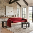 ZUO Divin Recycled Sand Cast Glass and Aluminum Coffee Table in Black
