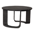 ZUO Divin Recycled Sand Cast Glass and Aluminum Coffee Table in Black