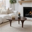 ZUO Spiker Solid Mango Wood Coffee Table in Walnut