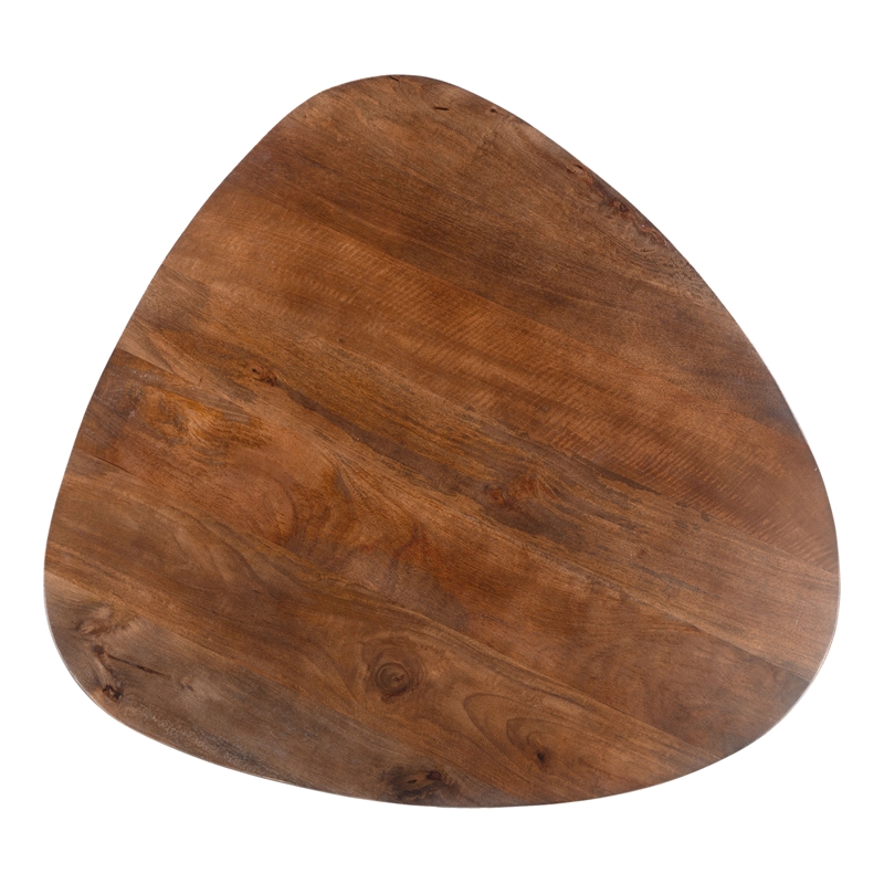 ZUO Spiker Solid Mango Wood Coffee Table in Walnut