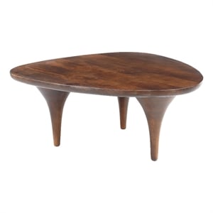 ZUO Spiker Solid Mango Wood Coffee Table in Walnut