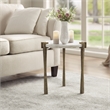 ZUO Rench Marble-Top and Iron End Table in White