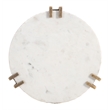 ZUO Rench Marble-Top and Iron End Table in White