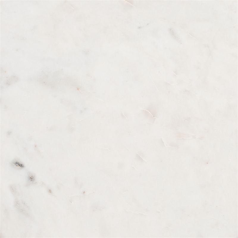 ZUO Rench Marble-Top and Iron End Table in White