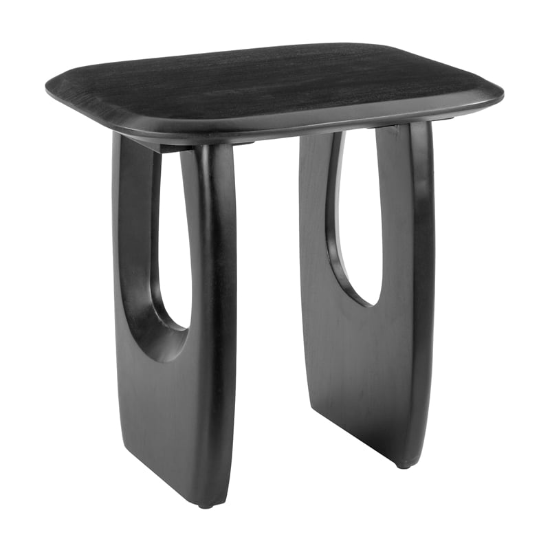ZUO Arasan Solid Acacia Wood Accent Table in Black