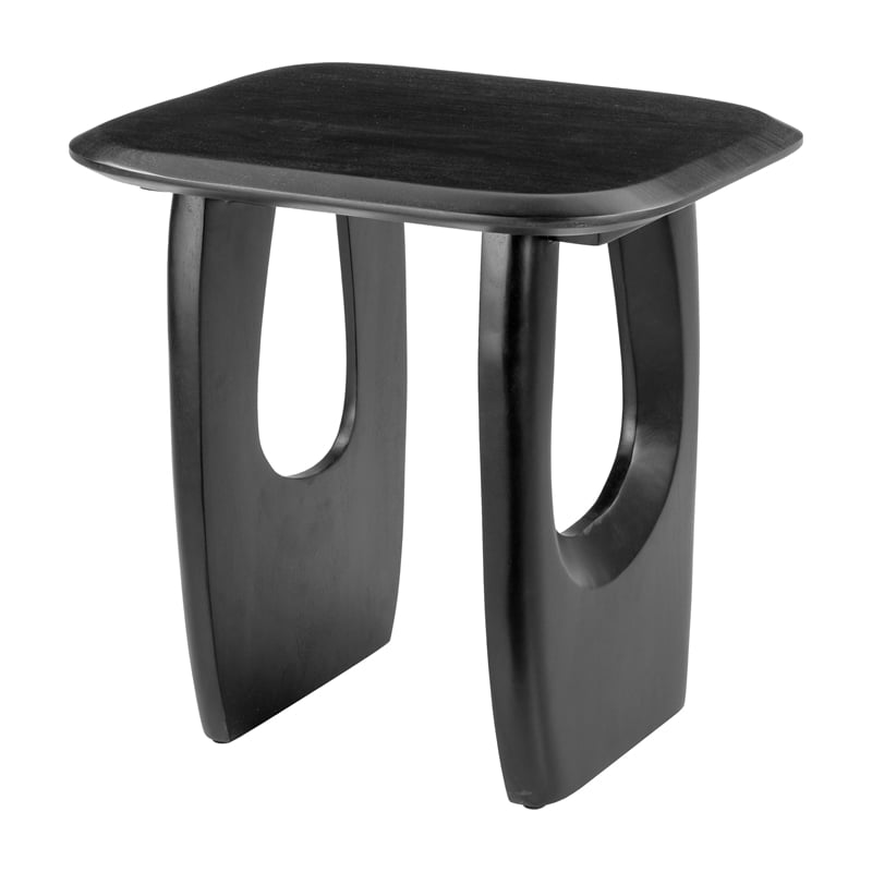 ZUO Arasan Solid Acacia Wood Accent Table in Black