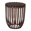 ZUO Kafig Recycled Sand Cast Glass and Iron End Table in Bronze