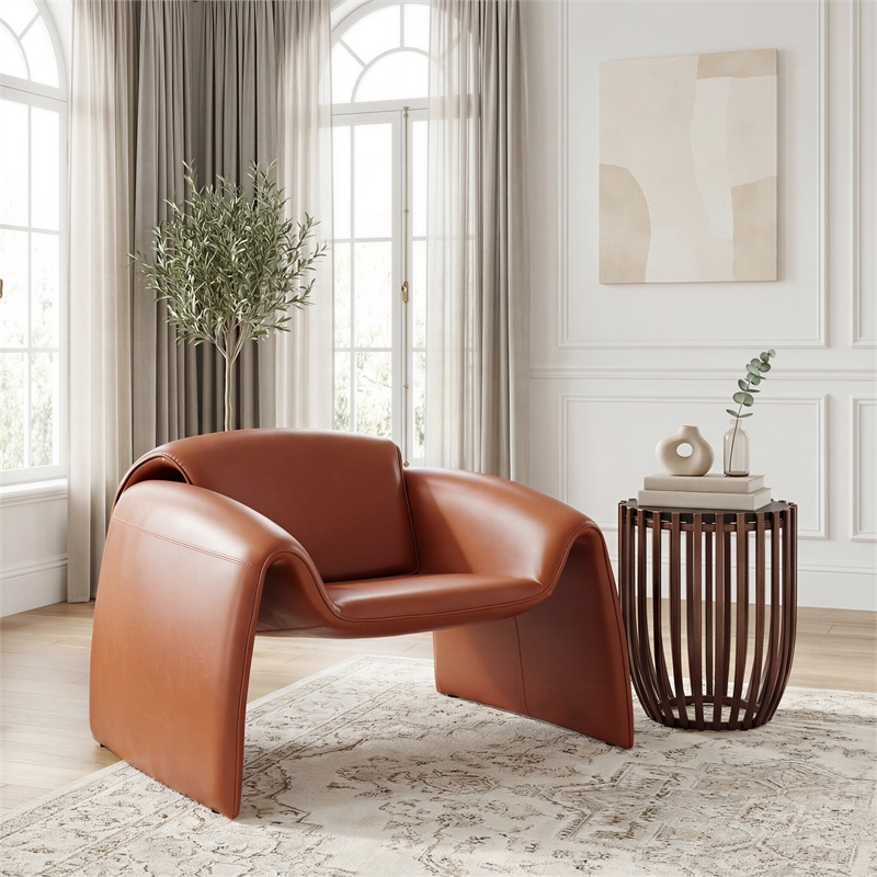 ZUO Kafig Recycled Sand Cast Glass and Iron End Table in Bronze
