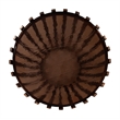 ZUO Kafig Recycled Sand Cast Glass and Iron End Table in Bronze