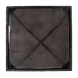 ZUO Cloe Recycled Sand Cast Glass and Aluminum End Table in Black