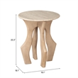 Eda Side Table White & Natural