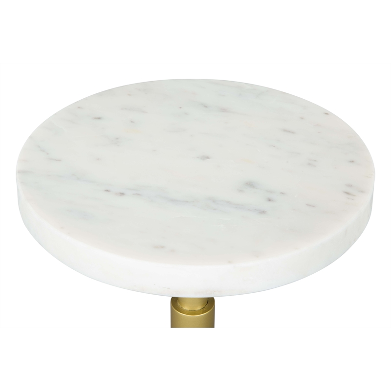 Maurice Side Table White & Gold