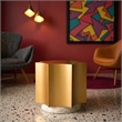 Osam Side Table Gold & Beige