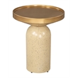 Cendre Side Table Gold & Beige
