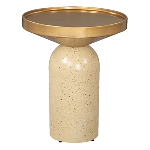 Cendre Side Table Gold & Beige