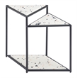 ZUO Miste Faux Terrazzo Stone Top Side Table in Multi-Color/Black Base