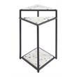 ZUO Miste Faux Terrazzo Stone Top Side Table in Multi-Color/Black Base
