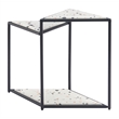 ZUO Miste Faux Terrazzo Stone Top Side Table in Multi-Color/Black Base