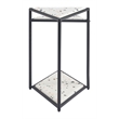 ZUO Miste Faux Terrazzo Stone Top Side Table in Multi-Color/Black Base