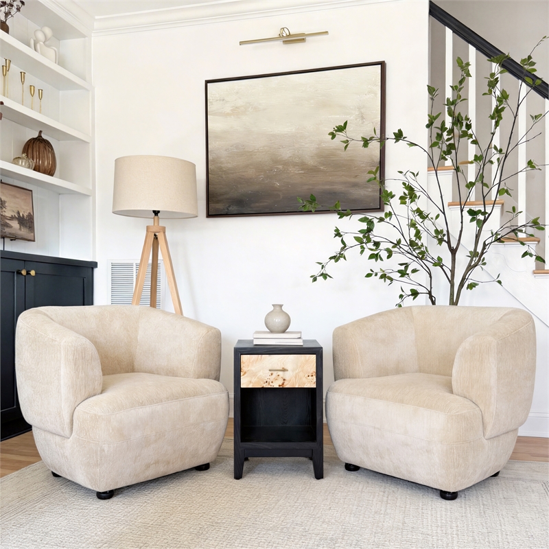 ZUO Noite Painted Fir Wood Side Table in Multi-Color