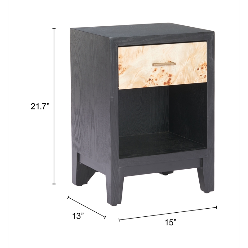 ZUO Noite Painted Fir Wood Side Table in Multi-Color