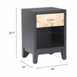 ZUO Noite Painted Fir Wood Side Table in Multi-Color