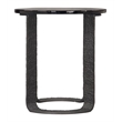 ZUO Divin Recycled Sand Cast Glass and Aluminum End Table in Black