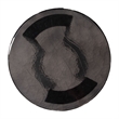 ZUO Divin Recycled Sand Cast Glass and Aluminum End Table in Black