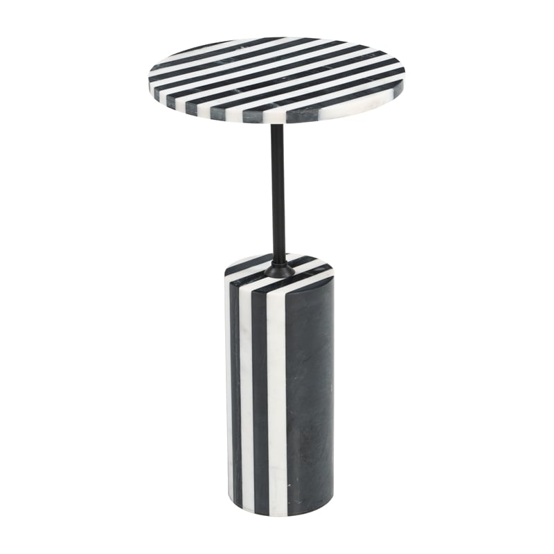 ZUO Regles Marble-Top and Iron End Table in Multi-Color
