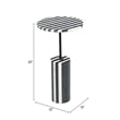 ZUO Regles Marble-Top and Iron End Table in Multi-Color