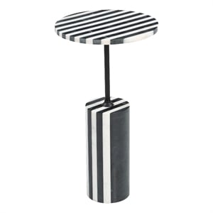 ZUO Regles Marble-Top and Iron End Table in Multi-Color