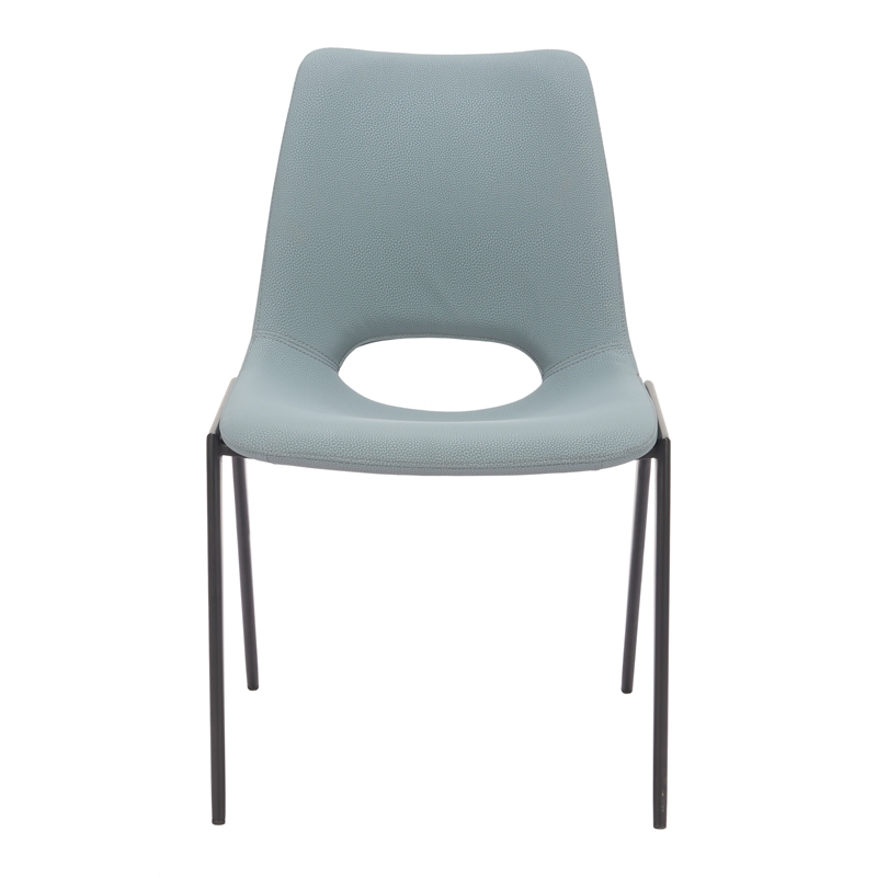 Desi Armless Dining Chair (Set of 2) Azure Gray