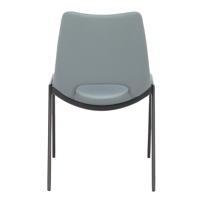 Desi Armless Dining Chair (Set of 2) Azure Gray