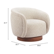 Vinta Swivel Chair Beige
