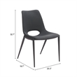 Desi Armless Dining Chair (Set of 2) Black
