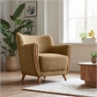 ZUO Hako Velveteen Strips Corduroy Fabric Accent Chair in Olive Green