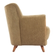 ZUO Hako Velveteen Strips Corduroy Fabric Accent Chair in Olive Green