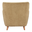 ZUO Hako Velveteen Strips Corduroy Fabric Accent Chair in Olive Green