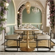Spot Bistro Table Beige & Gold