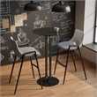 ZUO Derry MDF Top and Steel Frame Bar Table in Black