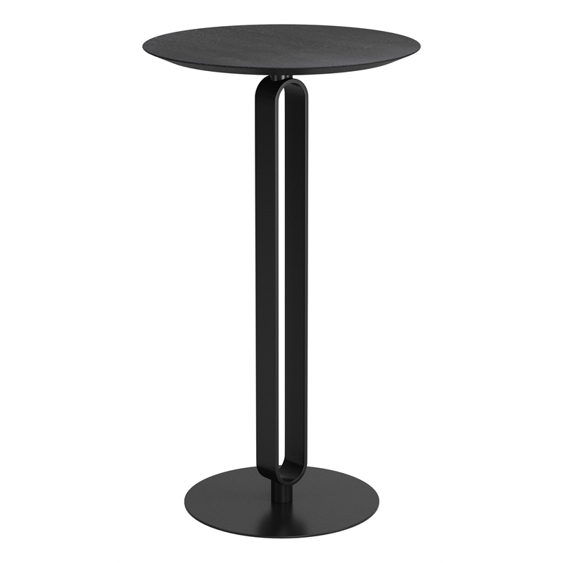 ZUO Derry MDF Top and Steel Frame Bar Table in Black