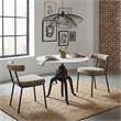 ZUO Mufid Marble and Iron Bistro Table in White & Black